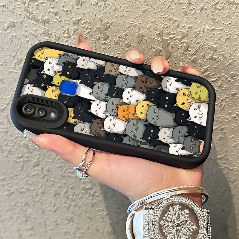 เคสสำหรับ VIVO Y95 Y93 Y93s Y91 Y91i เคสลูกแมวน่ารักป้องกันการครอบ