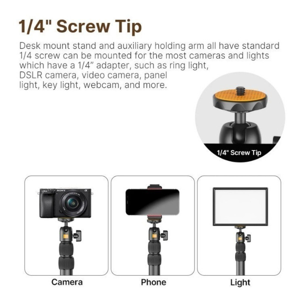 Ulanzi VIJIM LS02 Camera Desk Mount Stand ขาตั้งกล้อง ไลฟ์สด ขาตั้งหนีบโต๊ะ กล้อง DSLR Mirrorless