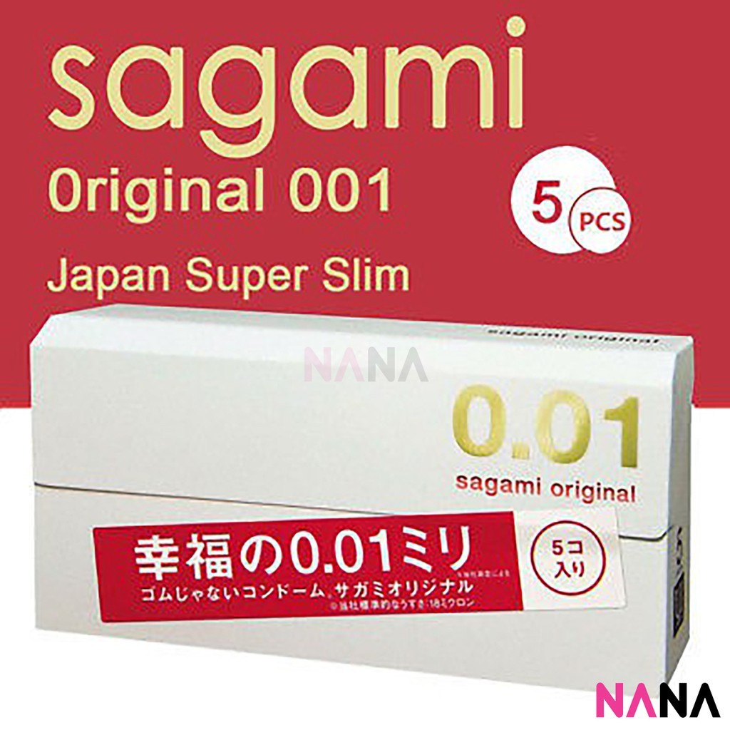 Sagami Original 0.01 Ultra Thin Condom 5pcs ถุงยางอนามัย บางที่สุด 0.01 5 ชิ้น