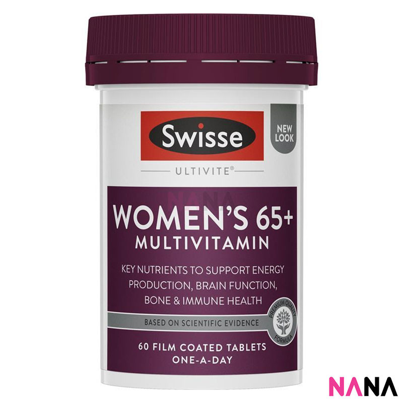 Swisse Ultivite Women’s 65+ Multivitamin 60 Tablets วิตามินรวมสำหรับผู้หญิงวัย 65+ 60 เม็ด (หมดอายุ:01 2026)