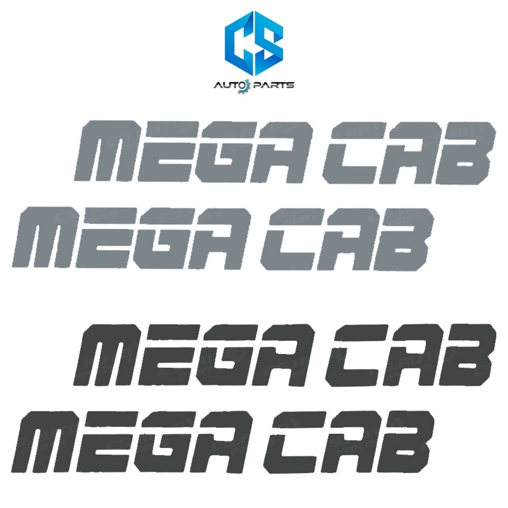 สติ๊กเกอร์ MEGA CAB - MITSUBISHI STRADA ปี95-05 (ติดข้างกระจกแคป)