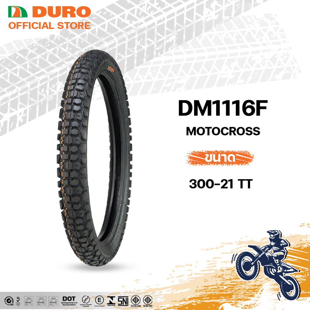 DURO Motocross Motorcycle Tire - Model DM1116F Size 300-21TT