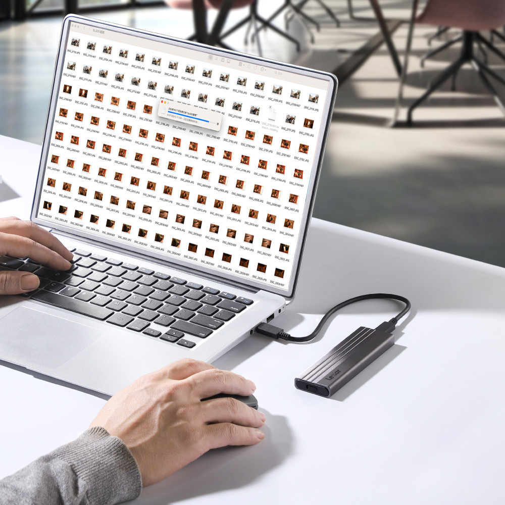 กล่องสำหรับแปลงเอสเอสดี Lexar E300 M.2 SSD Enclosure USB 3.2 Gen 2 (LPAE300-RNBNG)_2