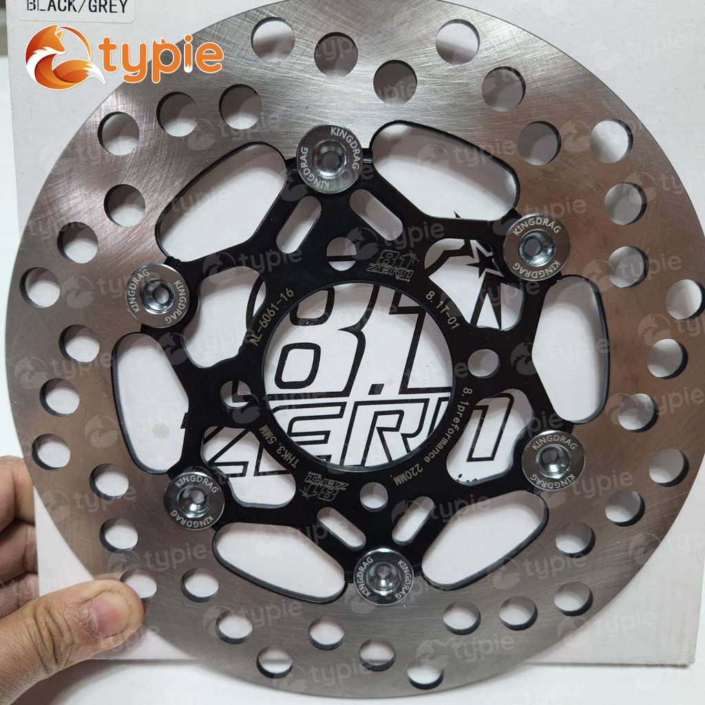 จานดิสเบรค จานเวฟ110i ZERN8.1 ดำหมุดเทา จานจูปิเตอร์ จานหน้า WAVE110i, DREAM SUPERCUB,WAVE125ปลาวาฬ ขนาด 220 มิล