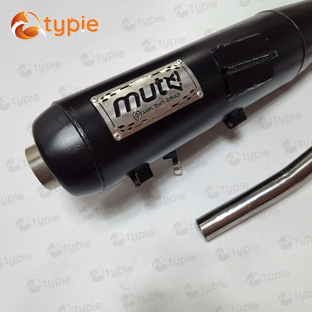 MUTE ป้ายสแตนเลส ท่อผ่า ผ่าหมก เวฟ110i 2014-2020 *****มี มอก.***** เสียงเหมือนท่อชาญสปีด ใส่ลูกเดิม-ลูก54