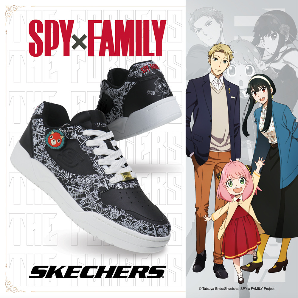 Skechers สเก็ตเชอร์ส รองเท้ายูนิเซ็กส์ Unisex Spy x Family  Street Koopa Shoes - 183902-BLK Air-Cooled Memory Foam