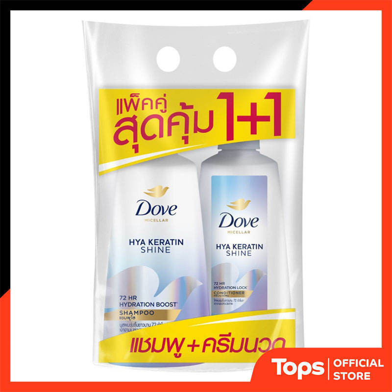 โดฟชายน์แชมพูแอนด์คอนดิชันเนอร์ 350มล. 1แถม1 [8851932466691]