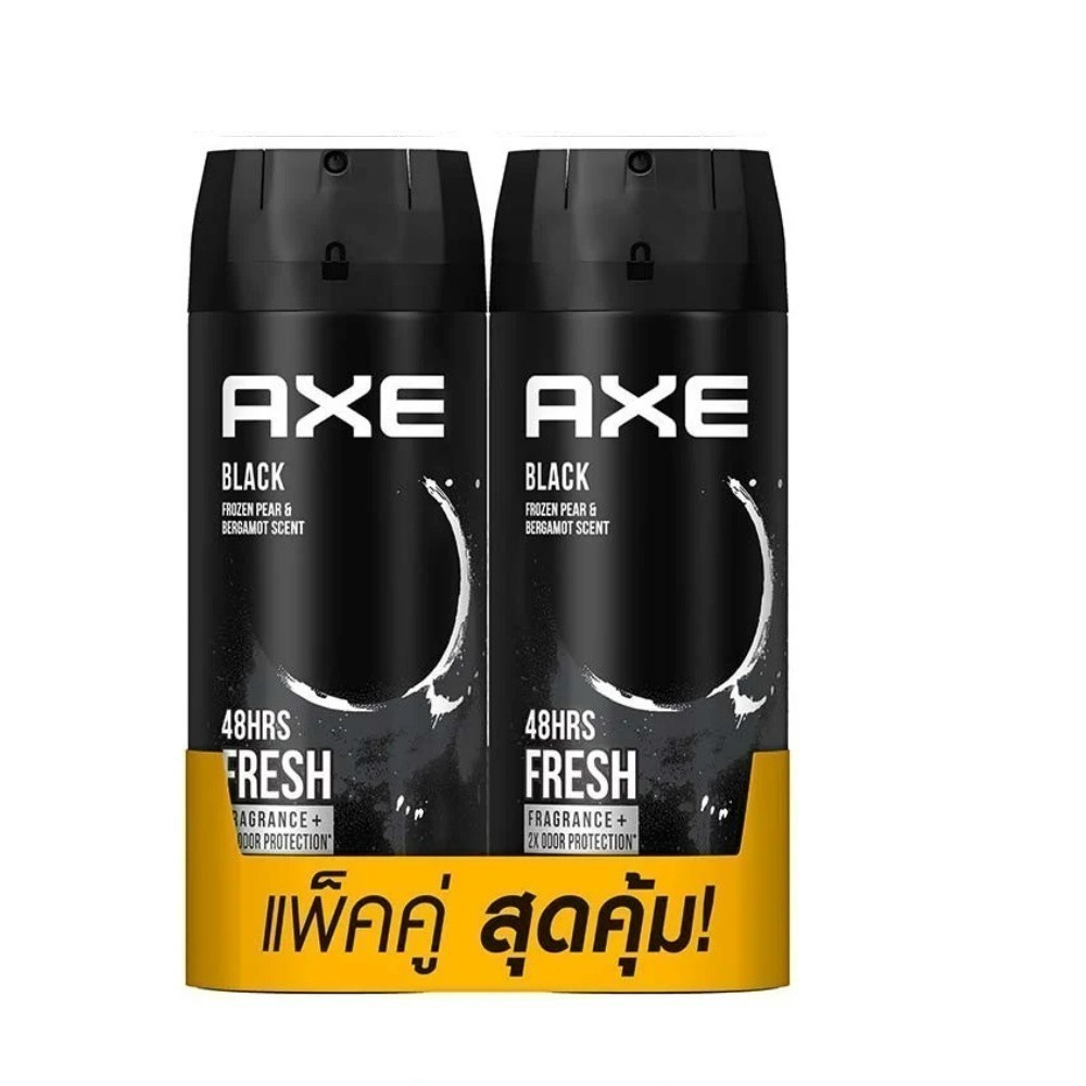 Axe Spray Black Twin Pack 135MLแอ๊กซ์ แบล็ค สเปรย์น้ำหอม 135 มล.แพ็คคู่