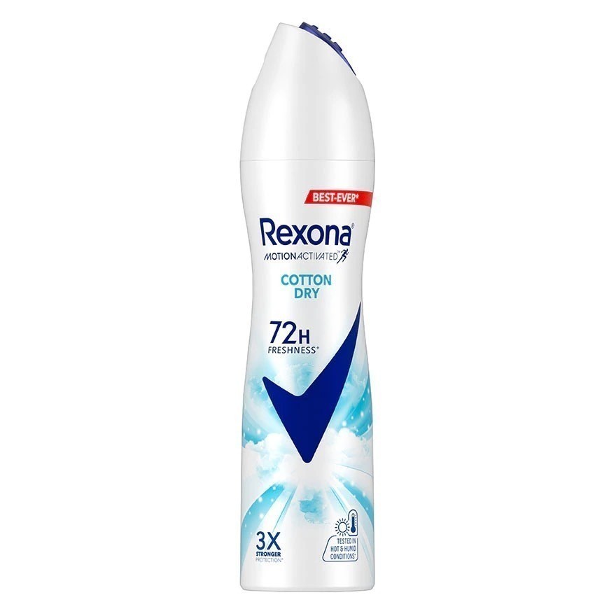 Rexona เรโซนา สเปรย์ระงับกลิ่นกาย สูตรคอตตอน 135 มล.