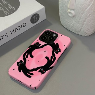 เคสโทรศัพท์มือถือแบบแข็ง ลายแมว สําหรับ Iphone 15 14promax 13 12 11 xr 8plus