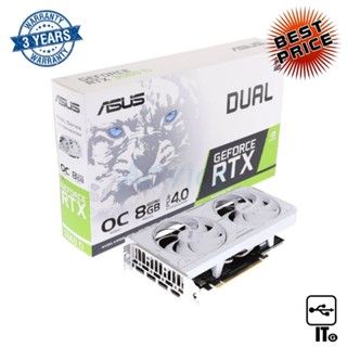 VGA ASUS GEFORCE RTX 3060 TI DUAL O8G WHITE EDITION - 8GB GDDR6X ประกัน 3Y การ์ดจอ