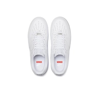 ◑❍♀ของแท้100% Nike x supreme Air Force 1 Low box logo รองเท้าผ้าใบหุ้มข้อต่ำสำหรับผู้ชายและผู้หญิงรองเท้าวิ่งรองเ