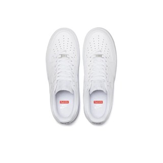 ◑❍♀ของแท้100% Nike x supreme Air Force 1 Low box logo รองเท้าผ้าใบหุ้มข้อต่ำสำหรับผู้ชายและผู้หญิงรองเท้าวิ่งรองเ