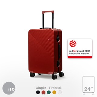 ITO Ginkgo 24 นิ้ว - กระเป๋าเดินทาง 24 นิ้ว ล็อกคู่ใส่รหัส ไม่มีซิป hardcase luggage ล้อลาก