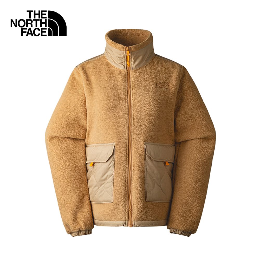 THE NORTH FACE W ROYAL ARCH FZ JACKET - ALMOND BUTTER-KHAKI STONE เสื้อผ้าฟรีส (ดูตารางไซซ์ ASIA/AP)