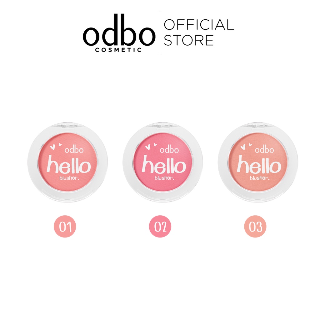 ODBO HELLO BLUSHER OD1300 บลัชละมุน เกลี่ยง่าย