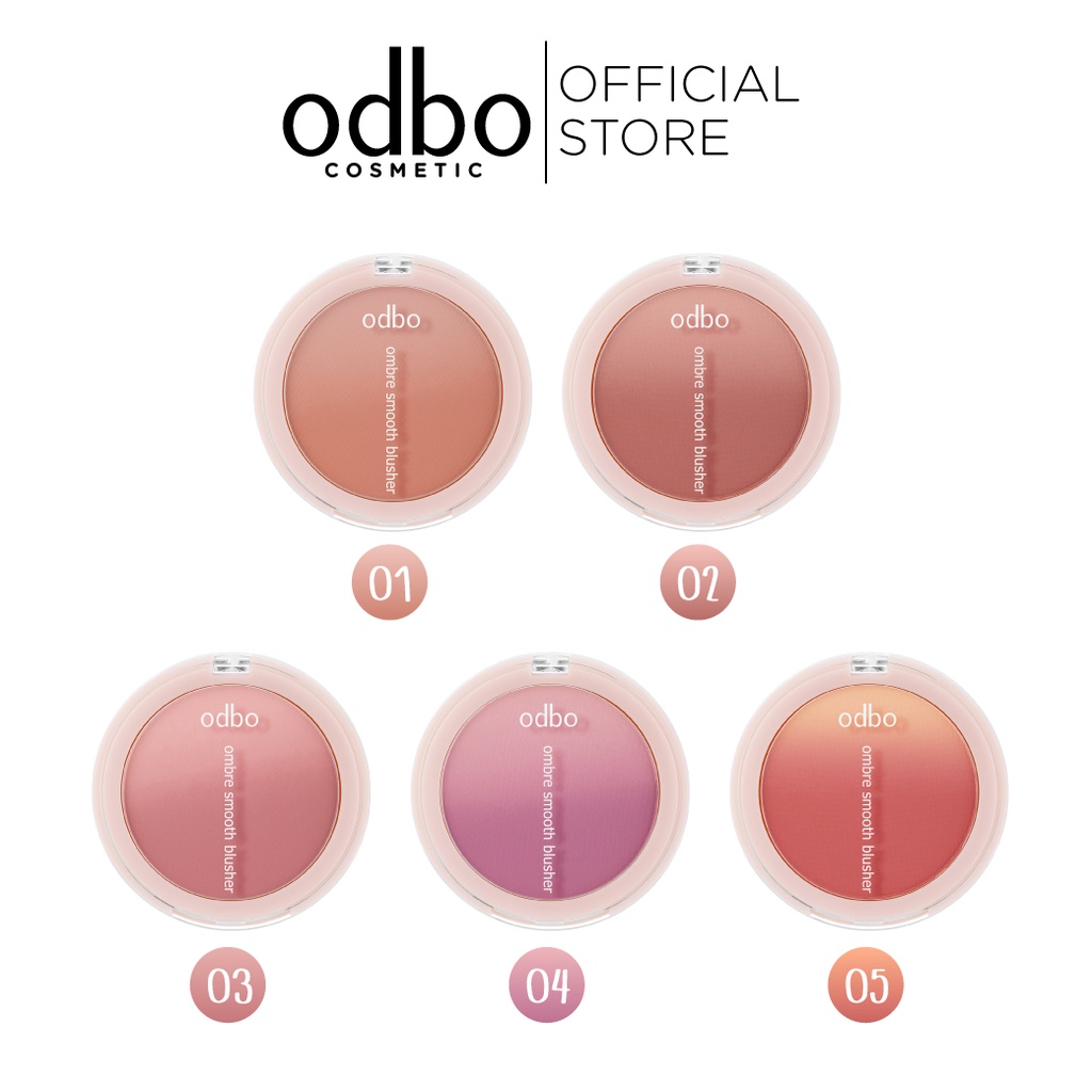 ODBO OMBRE SMOOTH BLUSHER OD1307 #บลัชไล่สี ละมุน เฉดสีหลากหลาย