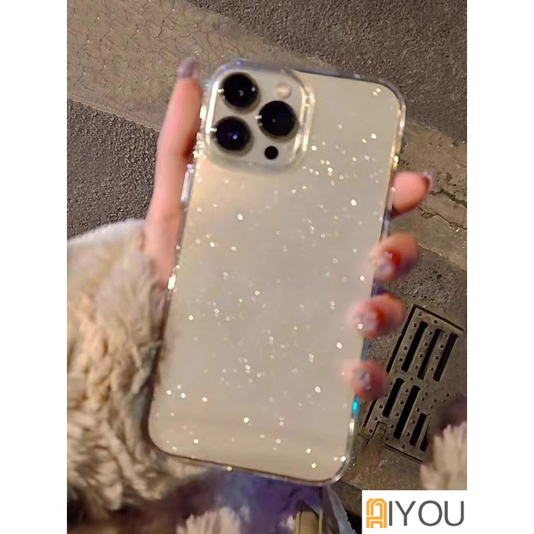 Hard Case (พร้อมส่ง) เคสโทรศัพท์มือถือแบบนิ่ม ใส แต่งกลิตเตอร์ สองชั้น สําหรับ iPhone 17 Pro Air 16 