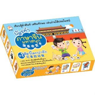 หนังสือ บัตรคำภาษาจีนมหาสนุก 1 ชุดสัตว์โลกน่ารัก   ผู้เขียน  สายรุ้ง