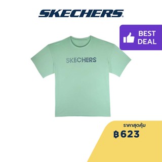 Skechers สเก็ตเชอร์ส เสื้อยืดวิ่งแขนสั้นผู้หญิง Women Running Tee  Apparel - SP22Q4W383-0025