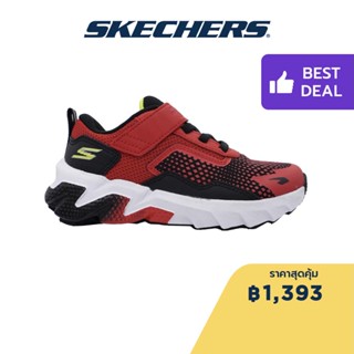 Skechers สเก็ตเชอร์ส รองเท้าเด็กผู้ชาย รองเท้าผ้าใบ Boys Elite Sport Thread Shoes - 403960L-RDBK Machine Washable