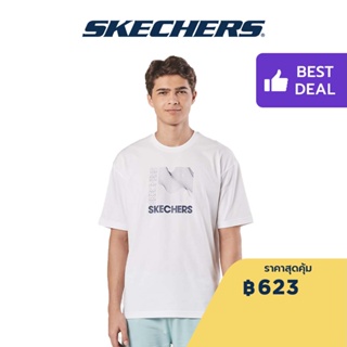 Skechers สเก็ตเชอร์ส เสื้อยืดแขนสั้นผู้ชาย Men Short Sleeve Tee - SL22Q4M289-0019