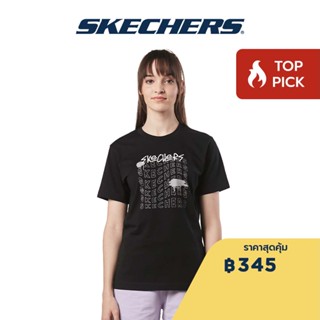 Skechers สเก็ตเชอร์ส เสื้อยืดแขนสั้นผู้หญิง Women Short Sleeve Tee - SL22Q4W303-0018