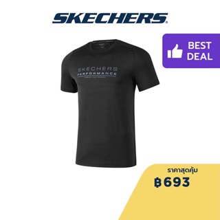 Skechers สเก็ตเชอร์ส เสื้อยืดแขนสั้นผู้ชาย Men Comfort Sports Short Sleeve Tee Apparel - P223M016-0018