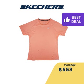 Skechers สเก็ตเชอร์ส เสื้อยืดวิ่งแขนสั้นผู้ชาย Men Running Tee Apparel - SP22Q4W372-LTCR