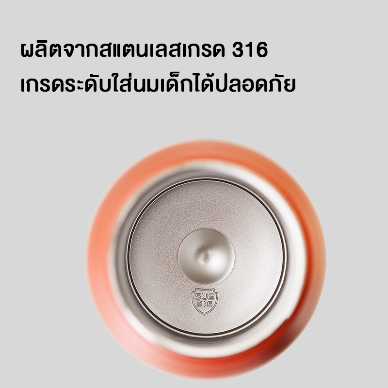 PANDA กระติกน้ำ สแตนเลสเกรด 316 กระบอกน้ำเก็บอุณหภูมิ 1L 1.2L ขวดน้ำสแตนเลส