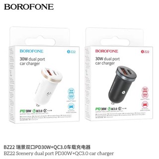 ส่งเร็ว👍🏻Borofone หัวชาร์จในรถยนต์ รุ่น BZ22 Type-C PD+USB QC 30W Car Charger ชาร์จเร็วสำหรับTC TO TC