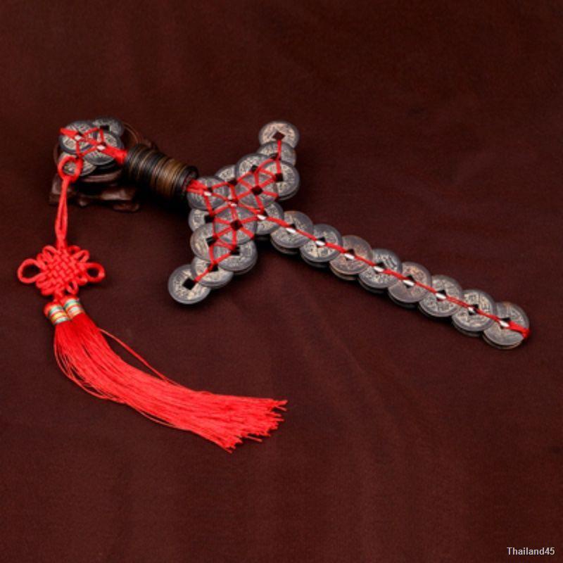 ۞◑ดาบเงินทอมือสองชั้น ดาบเหรียญทองแดงสองชั้น อุปกรณ์ประกอบฉากการแสดงภาพยนตร์ และของใช้ในบ้าน