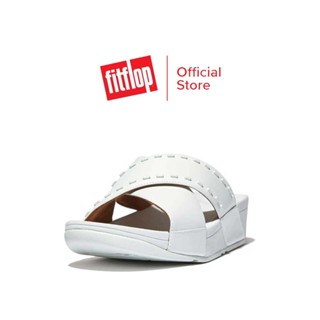 FITFLOP LULU RUBBER-STUD CROSS รองเท้าแตะแบบสวมผู้หญิง รุ่น GB2-A45 สี SEAFOAM BLUE