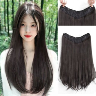 ❡Wig for women with medium-long hair, one-piece U-shaped inner buckle, slightly curly, fluffy hair volume, invisible, tr