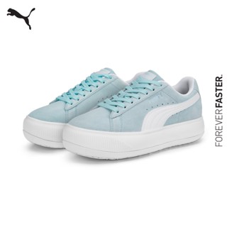 PUMA EVOLUTION - รองเท้ากีฬาผู้หญิง Suede Mayu Womens Trainers สีฟ้า - FTW - 38068618