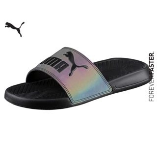 PUMA SWIMMING/BEACH - รองเท้าแตะแบบสไลด์ผู้หญิง Popcat Swan Slide สีดำ - FTW - 36345101