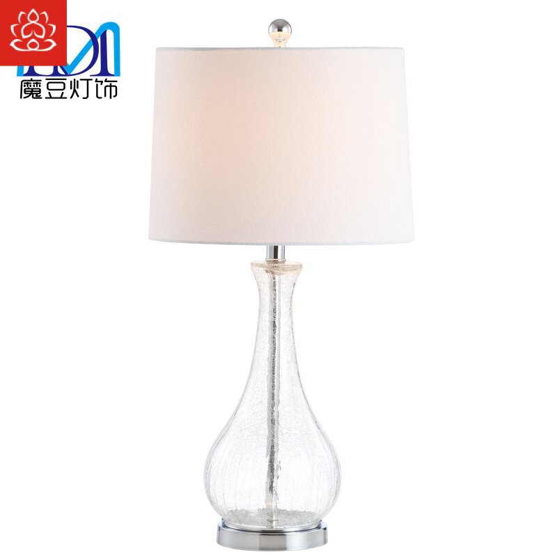 Wayfairโคมไฟตั้งโต๊ะผ้าแก้วสไตล์อเมริกันห้องนั่งเล่นห้องนอนข้างเตียงโคมไฟตั้งโต๊ะสำนักงาน 0L0L