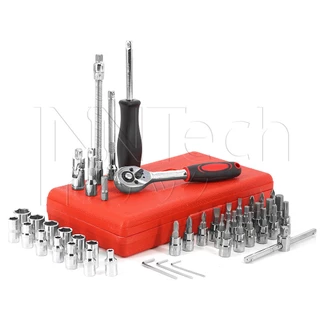 InnTech King Tools ชุดเครื่องมือ ประแจ ชุดบล็อก 46 ชิ้น แกน 1/4 นิ้ว (2 หุน) รุ่น WKT-46PCS เหล็ก CR-V Chrome Vanadium