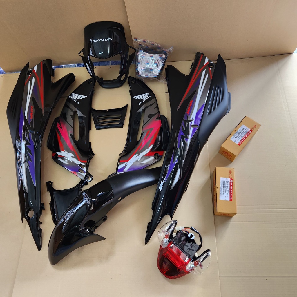 ชุดสี tena rs super เทน่าตัวใหม่ สีดำล้วน ยกชุด8ชิ้น พร้อมไฟหน้า ไฟท้าย ไฟเลี้ยว - รูปที่ 2