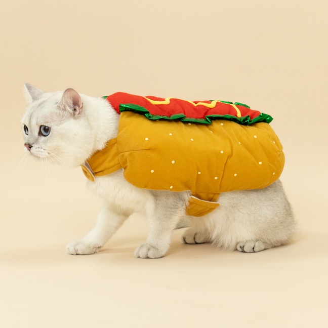 [สินค้าราคาพิเศษ] ชุดหมาแมวแฟนซี (Hotdog) ฮอทดอก ฮอทใจ | CLAWSET.BKK - รูปที่ 4