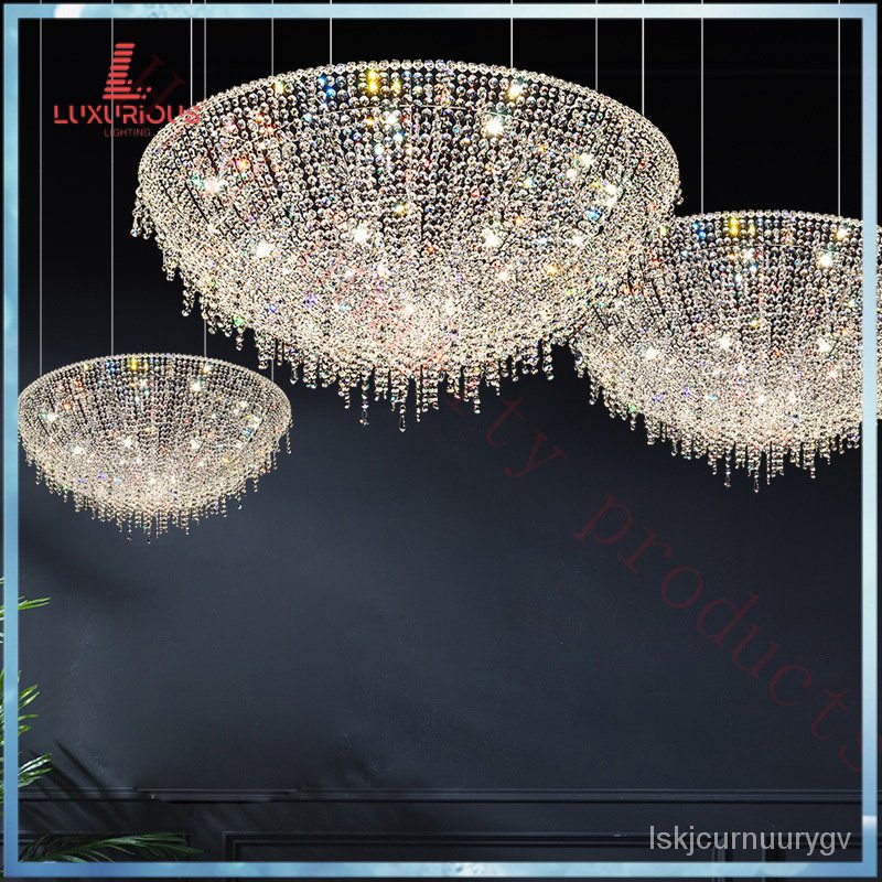 ☃❡◑2023New Italian Style Crystal Chandelier Living Room Designer Villa Hotel Restaurant Atmosphere L