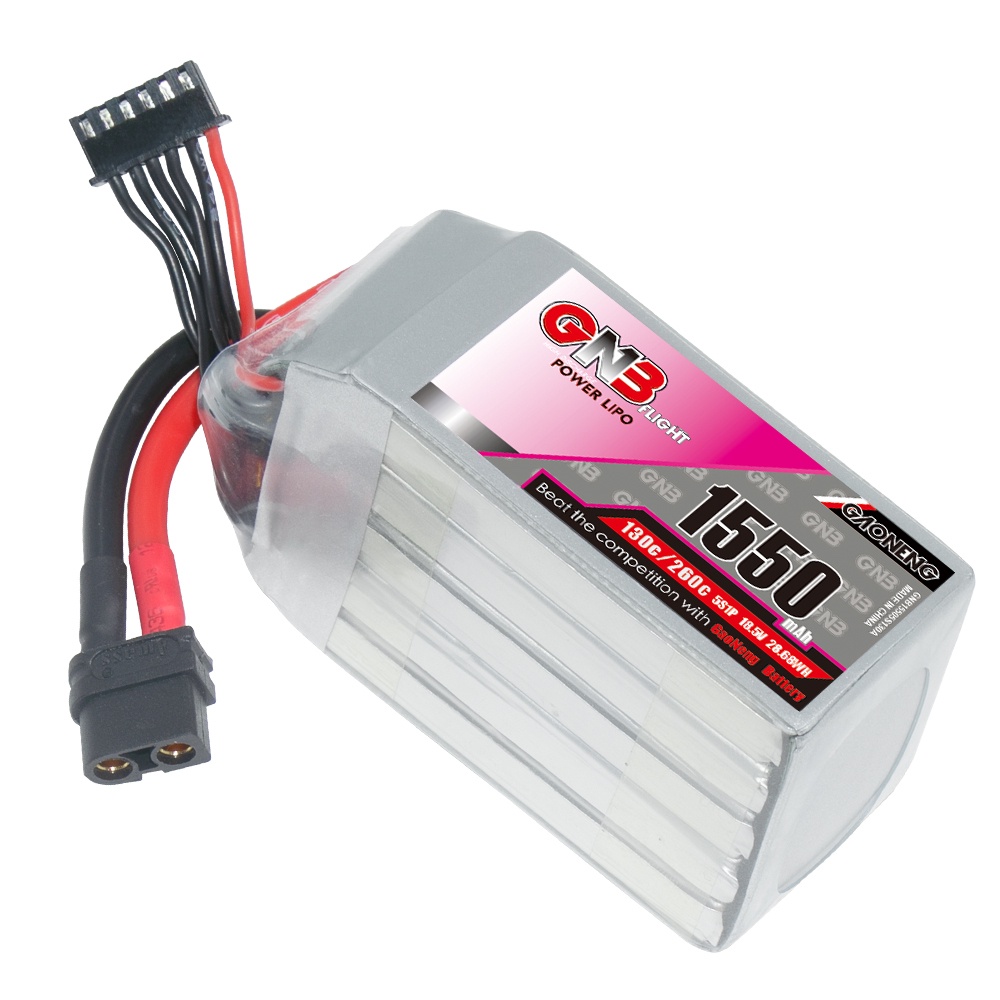 ✲GAONENG GNB 5S 1550mAh 130C 18.5V XT60 RC LiPo Battery Brushless FPV Drone
