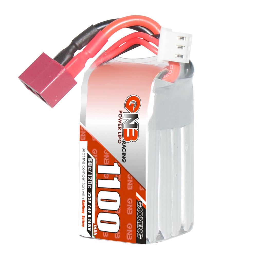 ⁂GAONENG GNB 1100mah 2S 7.4V 60C 120C T-Plug LiPo battery FPV Drone RC Car Toy Boat
