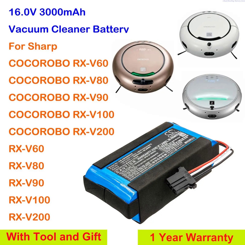 OINN OrangeYu 3000mAh Vacuum Cleaner Battery LIS5003SPP for Sharp COCOROBO RX-V60, RX-V80, RX-V90, R