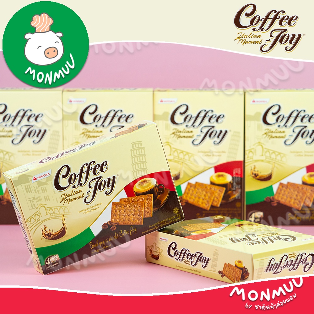 Coffee Joy (นำเข้าจากเวียดนาม) บิสกิต รสกาแฟ 156กรัม 4ห่อใน1แพ็ค - รูปที่ 2