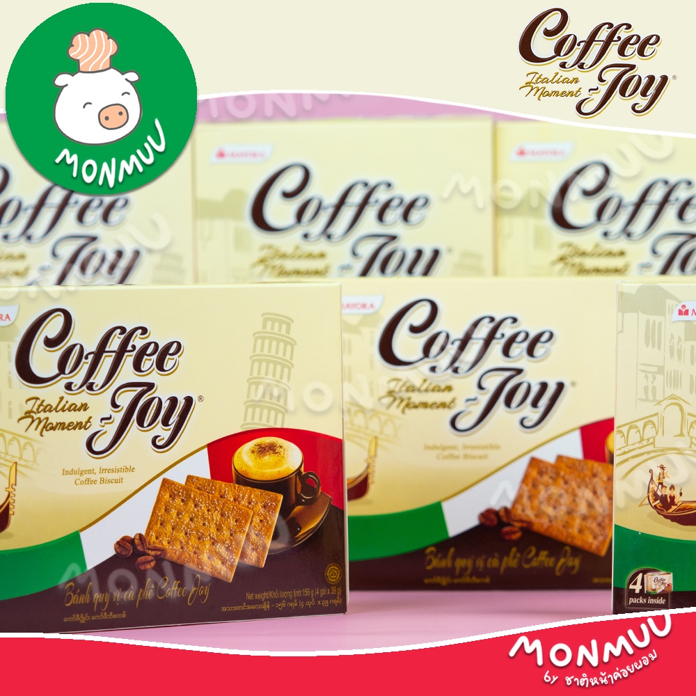 Coffee Joy (นำเข้าจากเวียดนาม) บิสกิต รสกาแฟ 156กรัม 4ห่อใน1แพ็ค - รูปที่ 3