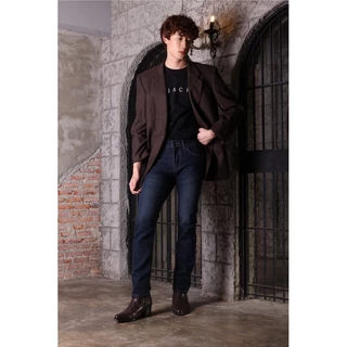 กางเกงยีนส์ผู้ชาย ทรงกระบอกเล็ก Jack Russel Klassik J-1135 Slim Fit Deep Blue