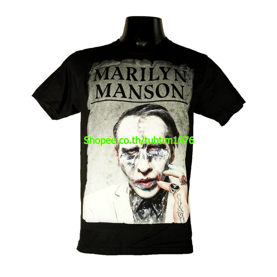 เสื้อวง Marilyn Manson วงร็อค เมทัล สากล วินเทจ มาริลีน แมนสัน MMS1674