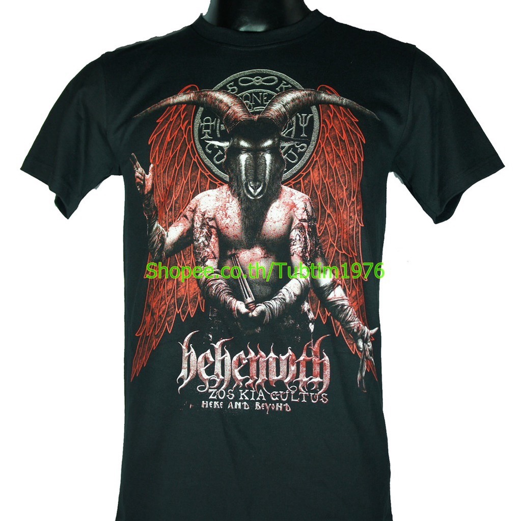 เสื้อวง Behemoth ลาย บีฮีมอธ อัลบั้ม Zos Kia Cultus Album Art Shirt Blackened สีดำ BHM1528