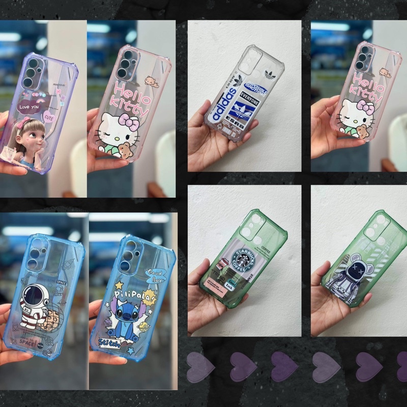 🇹🇭 พร้อมส่ง Oppo Reno6Z A83 A1k F7 F5 เคสใสลายการ์ตูน กันกระแทกงานจริงสวยมาก ไม่กัดขอบมือถือ